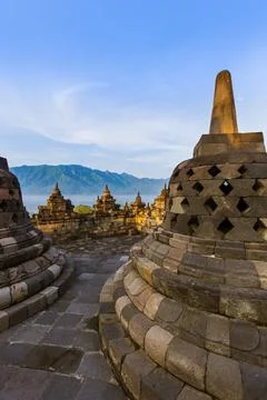 Borobudur Buddist Temple - island Java Indonesia Fotos Stock