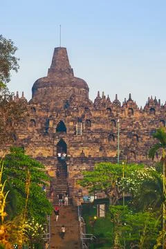 Borobudur Buddist Temple - island Java Indonesia Fotos de archivo