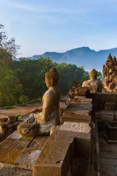 Borobudur Buddist Temple - island Java Indonesia Foto stock
