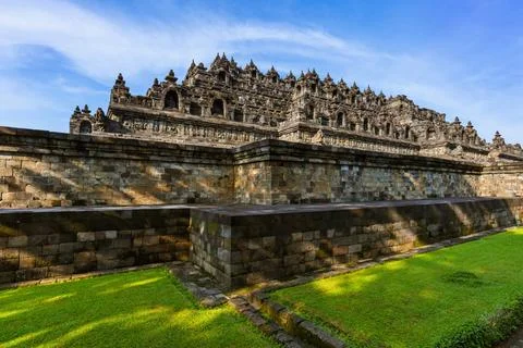 Borobudur Buddist Temple - island Java Indonesia Borobudur Buddist Temple ... Fotos de archivo