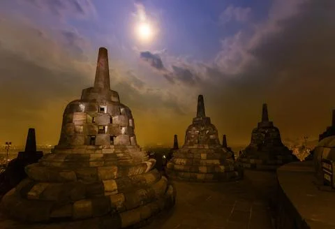 Borobudur Buddist Temple - island Java Indonesia Borobudur Buddist Temple ... Fotos de archivo