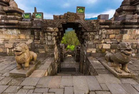 Borobudur Buddist Temple - island Java Indonesia Borobudur Buddist Temple ... Fotos de archivo