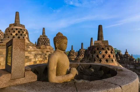 Borobudur Buddist Temple - island Java Indonesia Borobudur Buddist Temple ... Fotos de archivo