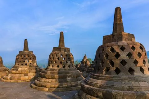 Borobudur Buddist Temple - island Java Indonesia Borobudur Buddist Temple ... Fotos de archivo