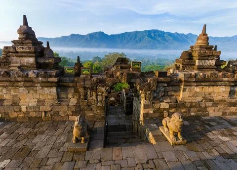 Borobudur Buddist Temple - island Java Indonesia Borobudur Buddist Temple ... Fotos de archivo
