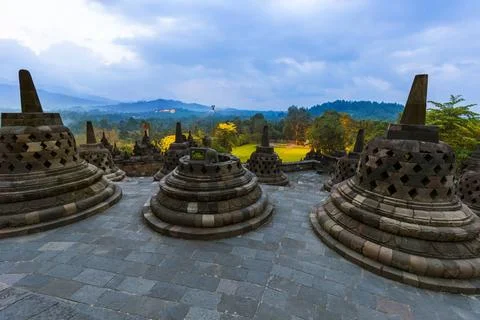 Borobudur Buddist Temple - island Java Indonesia Borobudur Buddist Temple ... Stock-Fotos