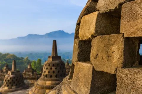 Borobudur Buddist Temple - island Java Indonesia Borobudur Buddist Temple ... Stock-Fotos