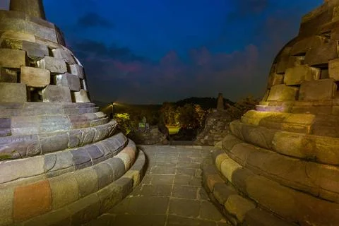 Borobudur Buddist Temple - island Java Indonesia Borobudur Buddist Temple ... Fotos de archivo