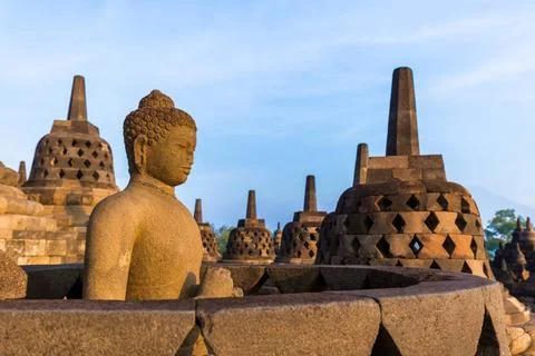 Borobudur Buddist Temple - island Java Indonesia Borobudur Buddist Temple ... Fotos de archivo