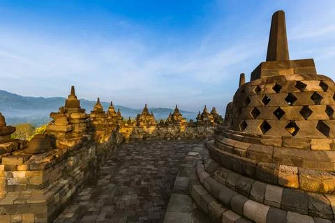 Borobudur Buddist Temple - island Java Indonesia Borobudur Buddist Temple ... Stock-Fotos