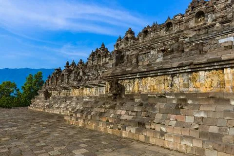 Borobudur Buddist Temple - island Java Indonesia Borobudur Buddist Temple ... 스톡 사진