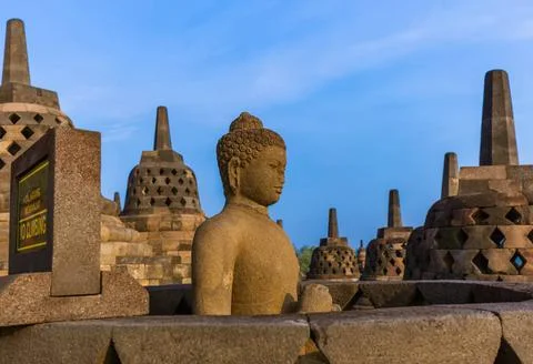 Borobudur Buddist Temple - island Java Indonesia Borobudur Buddist Temple ... Fotos de archivo