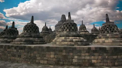 Borobudur, indonesia Video stock 12177234