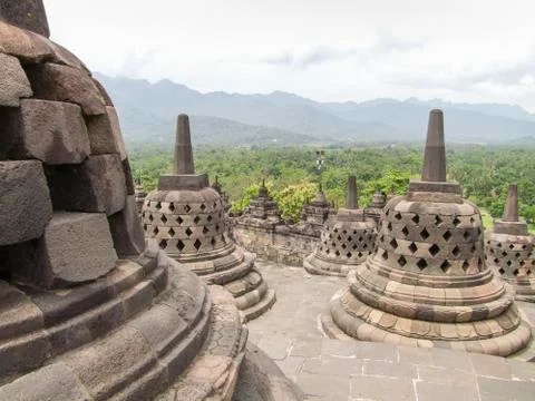Borobudur in Java Fotos de archivo