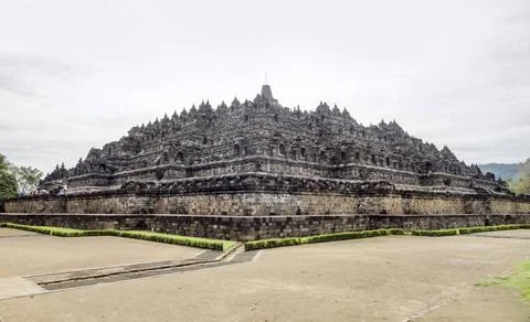 Borobudur in Java temple named Borobudur located in Java, a island of Indo... Stock Photos