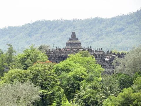 Borobudur in Java temple named Borobudur located in Java, a island of Indo... Fotos de archivo