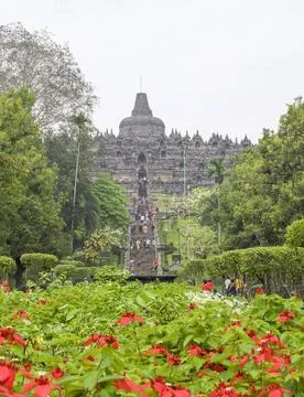 Borobudur in Java temple named Borobudur located in Java, a island of Indo... Fotos Stock