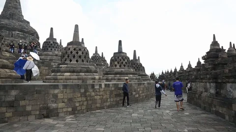 Borobudur Temple, Central Java, Indonesia Stock Footage 127371975