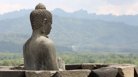 Borobudur Temple, Central Java, Indonesia Stock Footage 127372020