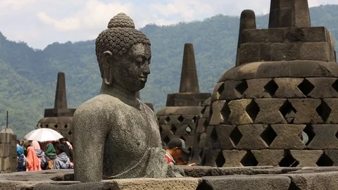 Borobudur Temple, Central Java, Indonesia Stock-Footage 127372036