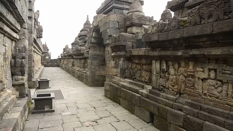 Borobudur Temple, Central Java, Indonesia Stock Footage 127372063