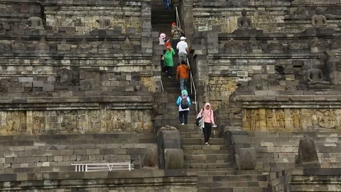 Borobudur Temple, Central Java, Indonesia Stock-Footage 127372094