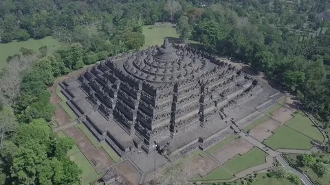 Borobudur Temple, Central Java, Indonesia Video stock 129759136