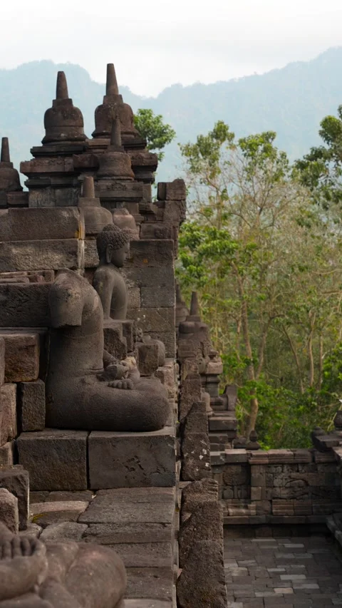Borobudur Temple in central Java, Indonesia. Stock Footage 315115606