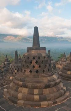 Borobudur temple, central java, indonesia Stock Photos