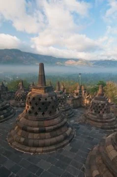 Borobudur temple, central java, indonesia Stock Photos