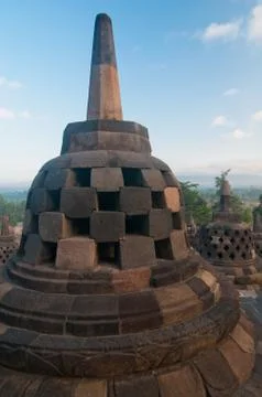 Borobudur temple, central java, indonesia Stock Photos