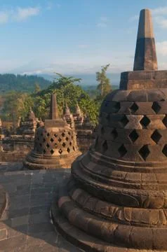 Borobudur temple, central java, indonesia Stock Photos
