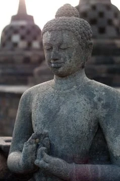 Borobudur temple, central java, indonesia Stock Photos