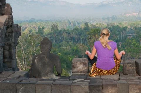 Borobudur temple, central java, indonesia Foto stock