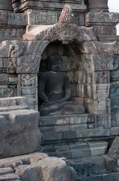 Borobudur temple, central java, indonesia 스톡 사진