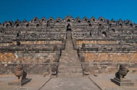 Borobudur temple, central java, indonesia Stock Photos