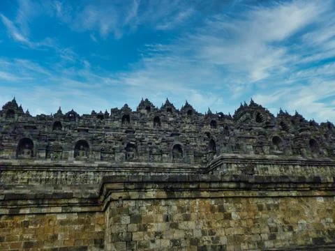 Borobudur temple in Central Java, Indonesia Stock Photos