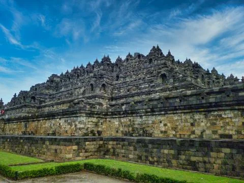 Borobudur temple in Central Java, Indonesia Stock Photos