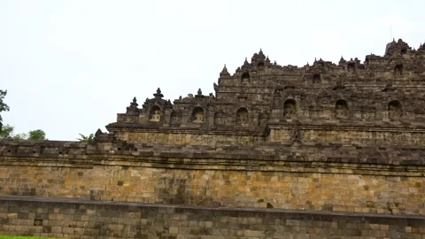Borobudur Temple Complex in Central Java, Indonesia buddhist monument landmark Stock Footage 316110150