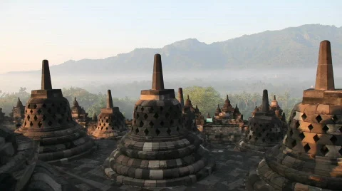 Borobudur temple Stock Footage 793222