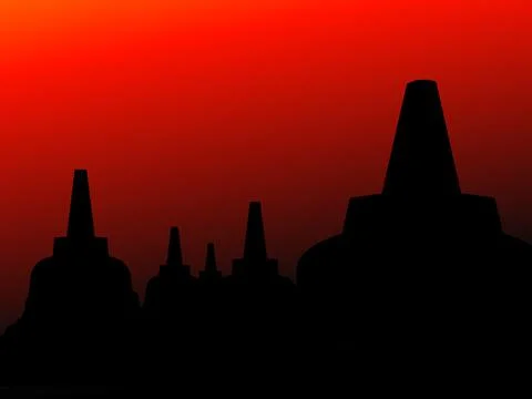 Borobudur temple Stock Illustration