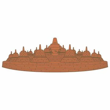 Borobudur temple Stock Illustration