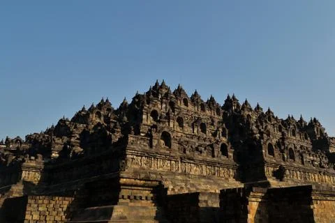 Borobudur temple in Java island at sunrise, Indonesia Fotos Stock