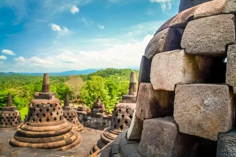 Borobudur Temple in Java Stock-Fotos