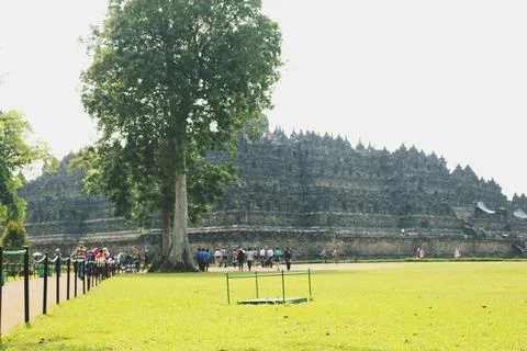 Borobudur temple is located in Java, Indonesia Stock Photos