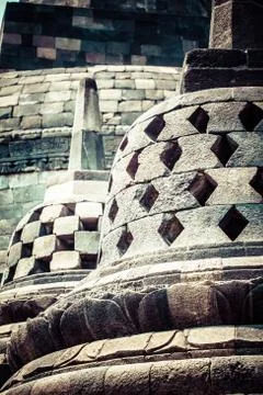 Borobudur temple near yogyakarta on java island, indonesia Stock Photos
