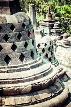 Borobudur temple near yogyakarta on java island, indonesia 스톡 사진