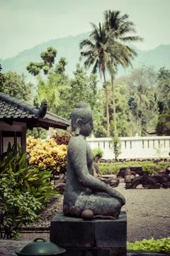 Borobudur temple near yogyakarta on java island, indonesia 스톡 사진