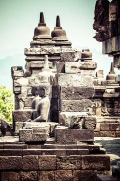Borobudur temple near yogyakarta on java island, indonesia Stock Photos