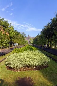 Borobudur temple park, yogyakarta, java island, indonesia Stock Photos